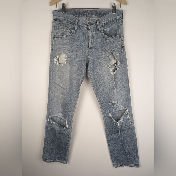 Citizens of Humanity Distressed Denim Jeans Light Wash Size 24 - Picture 1 of 10